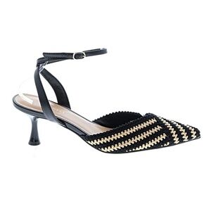 Nine West Black and Cream Strappy Heels